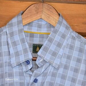 Robert Talbott Men's Classic Fit Plaid Long Sleeve Button Down Shirt Size L